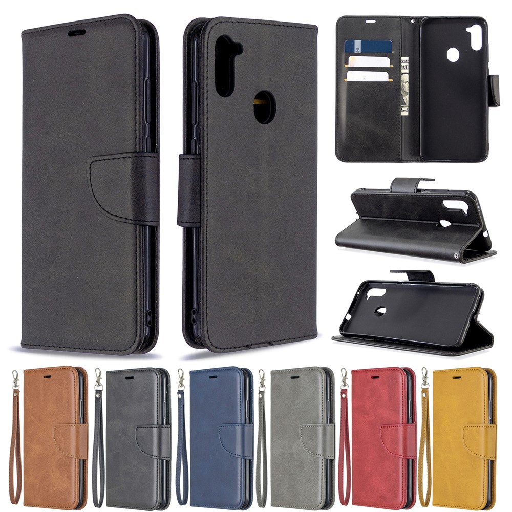 Custodia in Pelle Del Portafoglio Per Samsung Galaxy A11 (versione Ue)/m11 - Nero