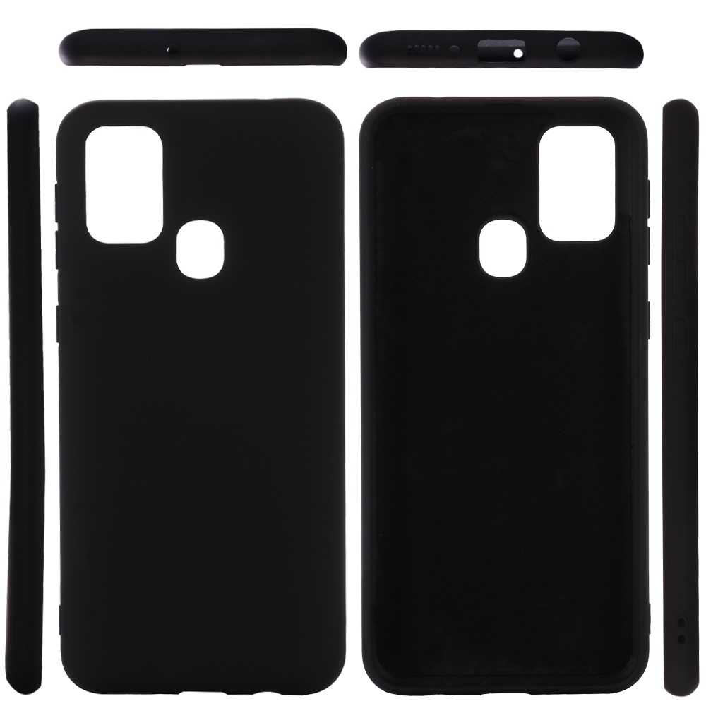 Liquid Silicone Shell Case for Samsung Galaxy M31 - Black-2