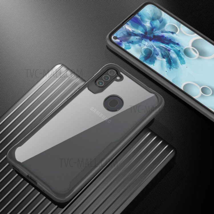 Shock Absorption PC + TPU Hybrid Phone Case for Samsung Galaxy A11 - Black-6