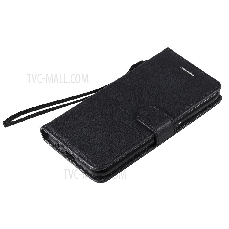 Wallet Leather Stand Phone Case for Samsung Galaxy A01 - Black-5