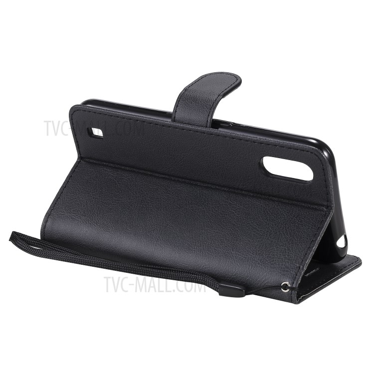 Wallet Leather Stand Phone Case for Samsung Galaxy A01 - Black-7