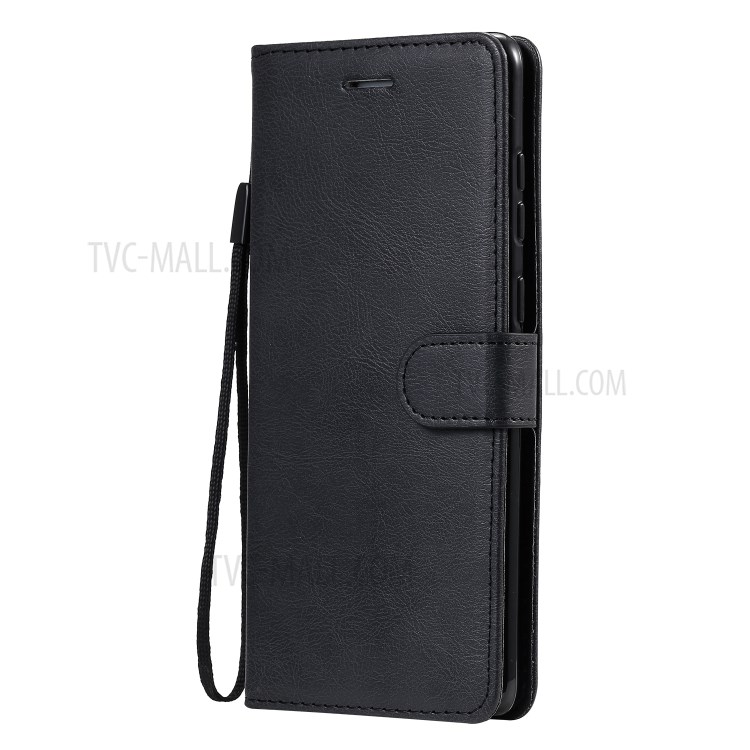 Pure Color Unique Design Leather Phone Shell for Samsung Galaxy A81/Note 10 Lite/M60s - Black-2