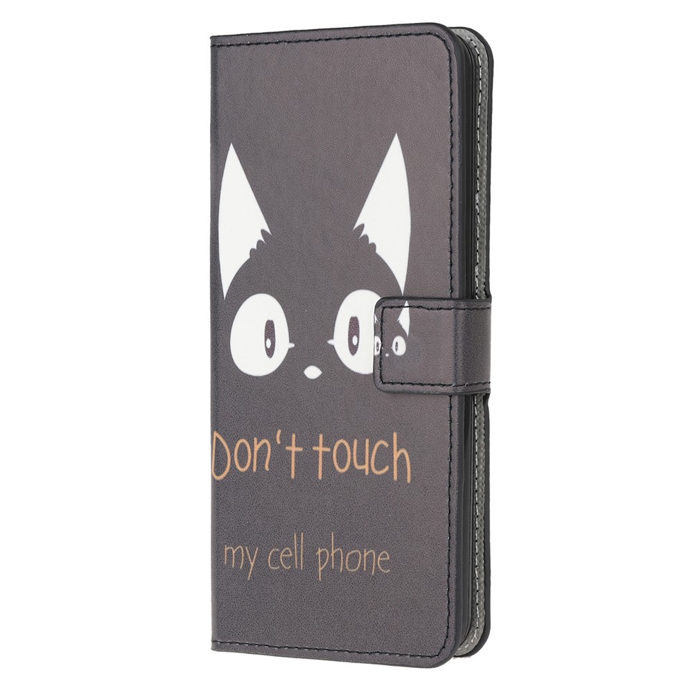 Fashion Patterns Wallet Stand Leather Phone Case for Samsung Galaxy A31 - Don't Touch My Phone-2