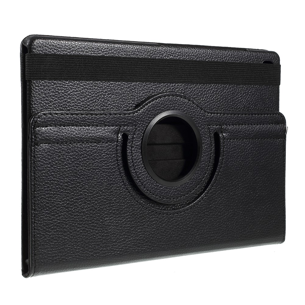 Litchi Textura 360 ° Caixa de Couro Giratório Para Samsung Galaxy Tab S6 Lite P610/P615/S6 Lite (2022) - Preto