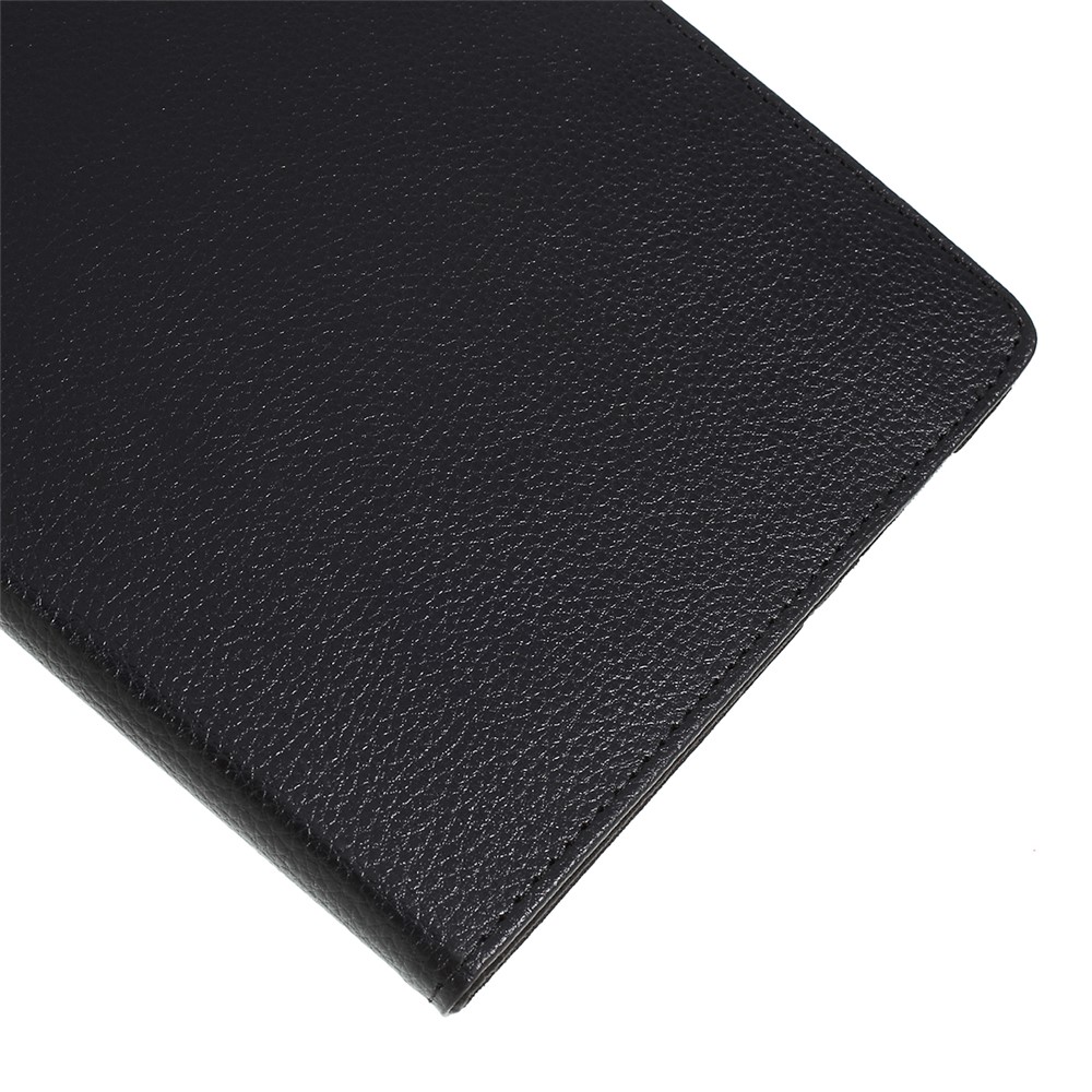 Litchi Texture на 360 ° Кожаная Стойка Для Samsung Galaxy Tab S6 Lite P610/P615/S6 Lite (2022) - Черный