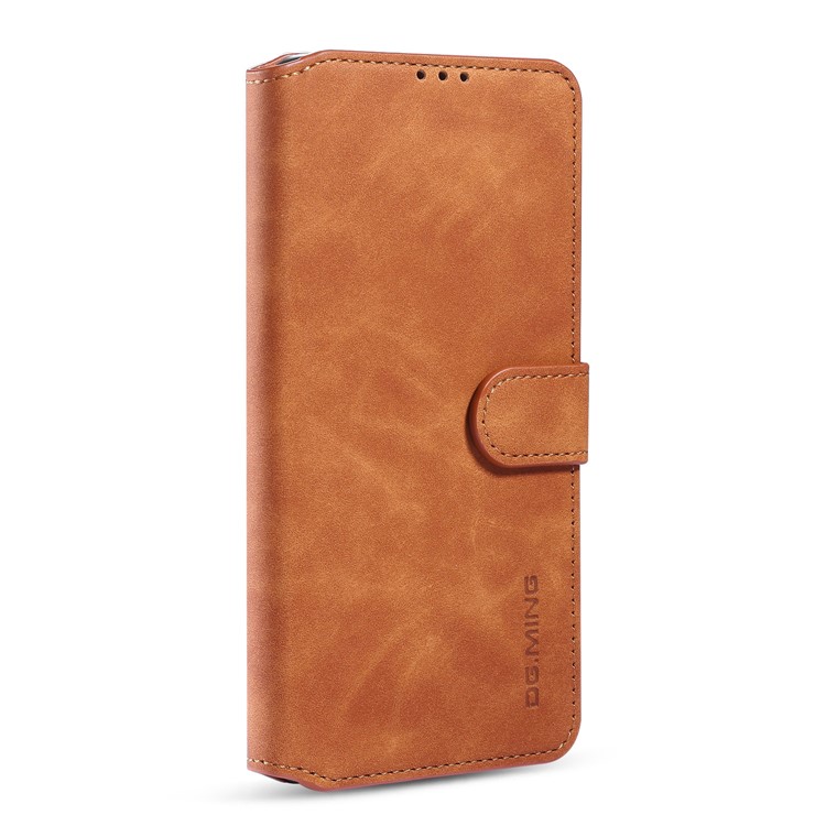 DG.MING Retro Leather Stand Case Wallet Phone Shell for Samsung Galaxy A71 5G SM-A716 - Brown-2