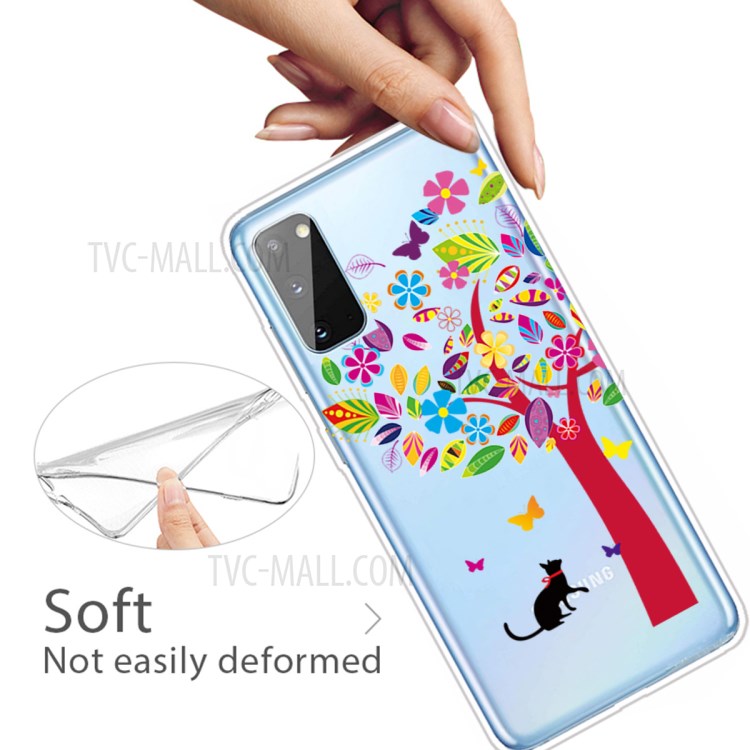Pattern Printing TPU Soft Phone Back Case for Samsung Galaxy A41 (Global Version) - Colorful Tree-3