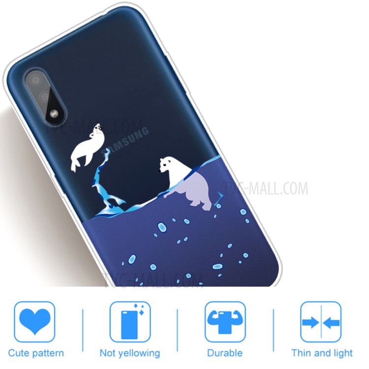 Pattern Printing TPU Shell Case for Samsung Galaxy A01 - Polar Bear-4