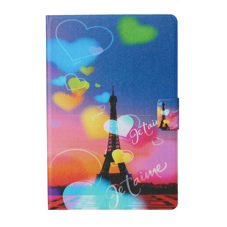 Modèle D'imprimerie Support de Carte en Cuir Case de Carte Pour Samsung Galaxy Tab S6 T860 T865 - Tour Eiffel