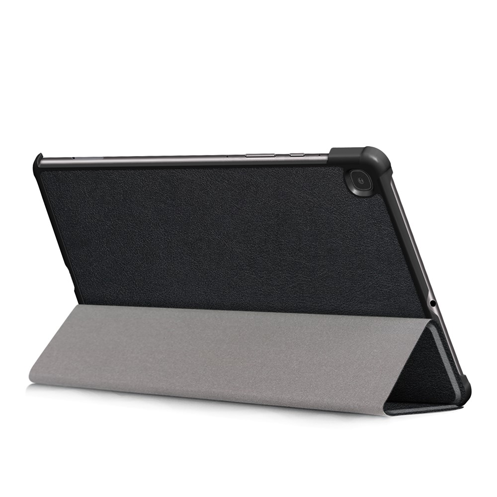 Caso Inteligente de Couro de Suporte Tri-fold Para Samsung Galaxy Tab S6 Lite P610/P615/S6 Lite (2022) - Preto