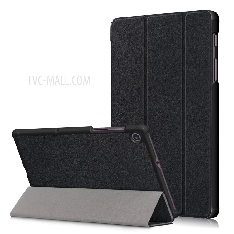 Tri-fold Stand Leather Smart Tablet Case for Samsung Galaxy Tab A 8.4 (2020) t307 - Black-1