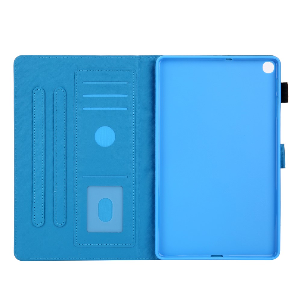 Musterdruckmultiwinkel Stand Leder Kartenschlitz Tablette Abdeckung Für Samsung Galaxy Tab A 10,1 (2019) T510 / T515 - Liebe Herz-5