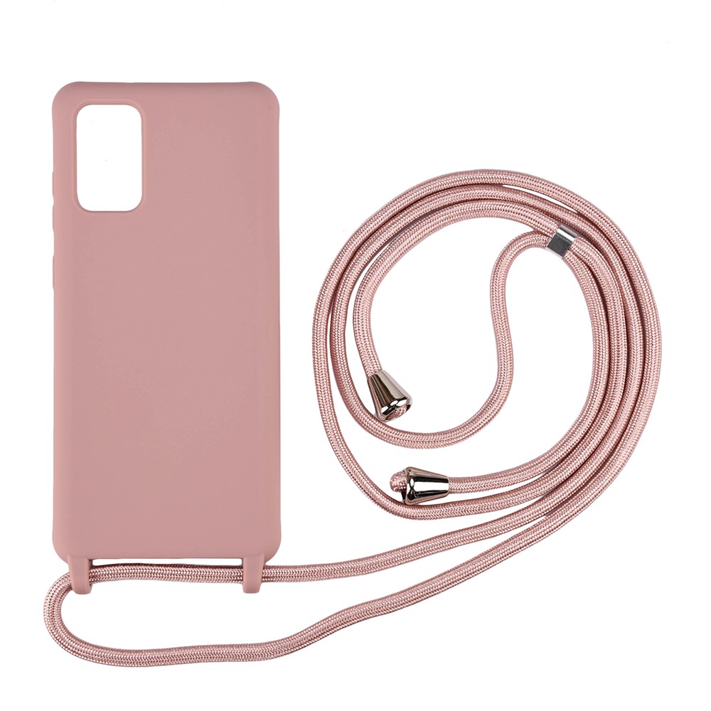 Soft TPU Mobiltelefonkasten Mit Multifunktionsriemen Für Samsung Galaxy S20 - Rosengold.-1