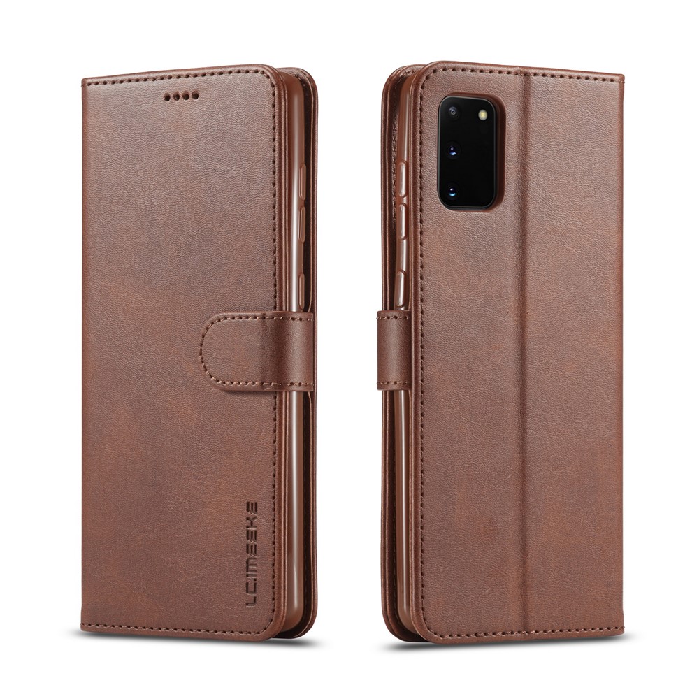 Lc. Coperchio Mobile in Pelle di Imeeke Wallet Per Samsung Galaxy A41 (versione Globale) - Caffè