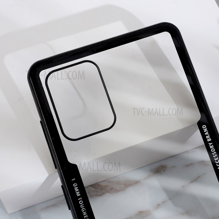 Ясно PC Задняя Крышка + Силиконовая Рамка Для Samsung Galaxy A71 См-a715 / Галактика A81 // M60s / Примечание 10 Облегченном - Черный-2