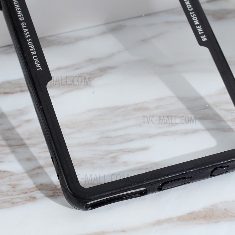 Ясно PC Задняя Крышка + Силиконовая Рамка Для Samsung Galaxy A71 См-a715 / Галактика A81 // M60s / Примечание 10 Облегченном - Черный-3