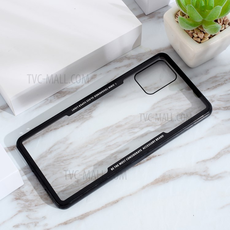 Ясно PC Задняя Крышка + Силиконовая Рамка Для Samsung Galaxy A71 См-a715 / Галактика A81 // M60s / Примечание 10 Облегченном - Черный-5