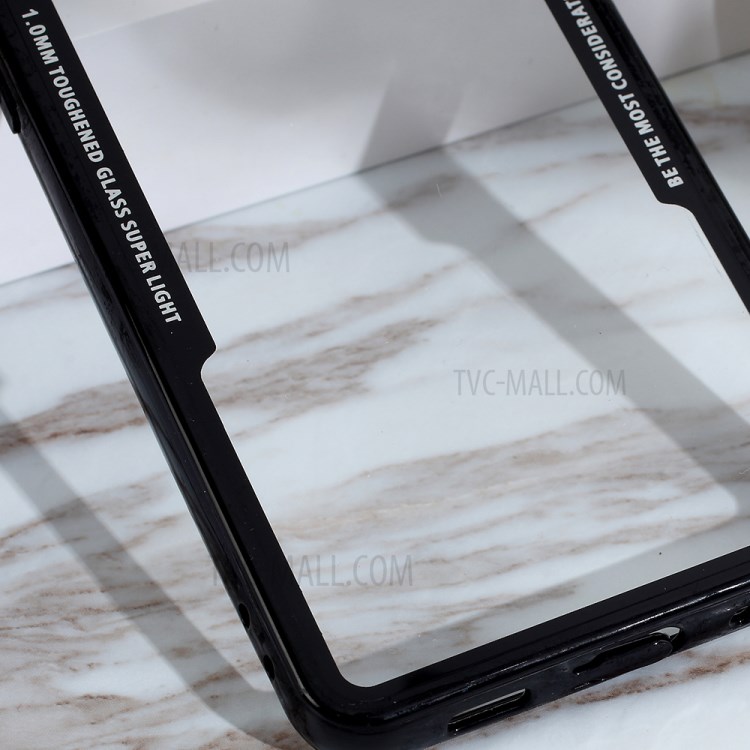Protective Clear PC Back + Silicone Frame Phone Cover for Samsung Galaxy S20 Plus - Black-3