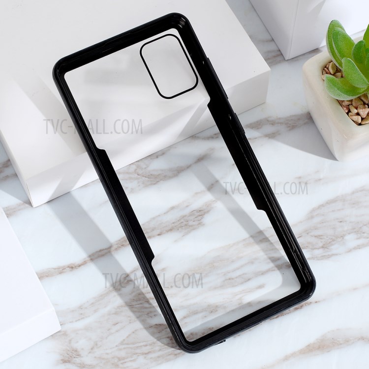 Clear PC Back + Silicone Frame Cover Shell for Samsung Galaxy A51 SM