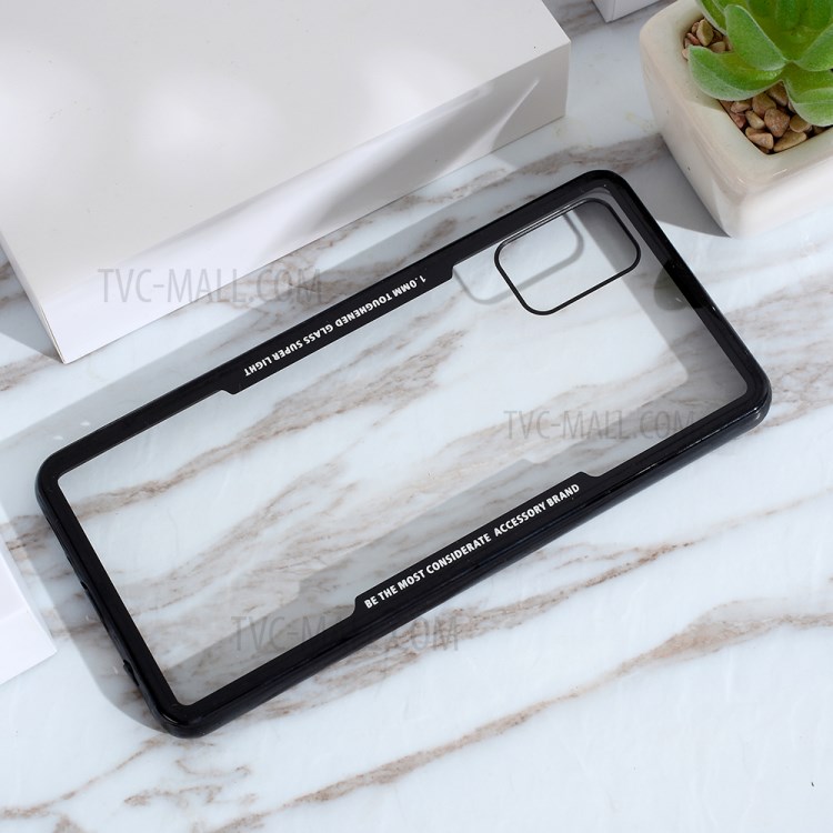 Clear PC Back + Silicone Frame Cover Shell for Samsung Galaxy A51 SM