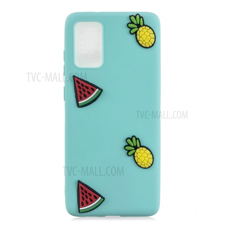 3D Cartoon Pattern Soft TPU Cell Phone Case for Samsung Galaxy S20 Plus - Watermelon/Pineapple-1