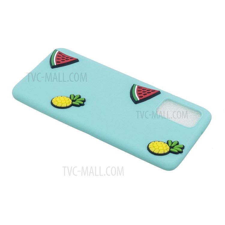 3D Cartoon Pattern Soft TPU Cell Phone Case for Samsung Galaxy S20 Plus - Watermelon/Pineapple-3