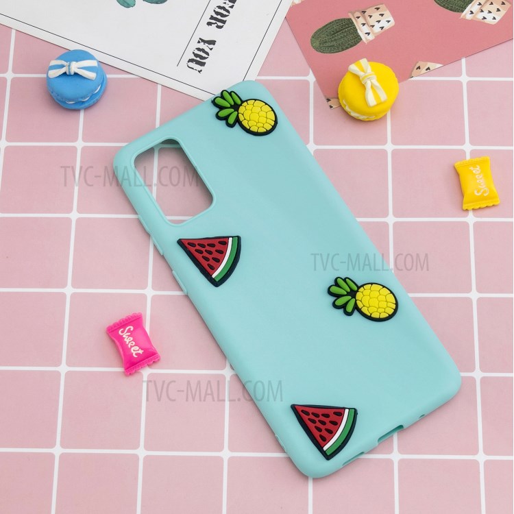 3D Cartoon Pattern Soft TPU Cell Phone Case for Samsung Galaxy S20 Plus - Watermelon/Pineapple-6