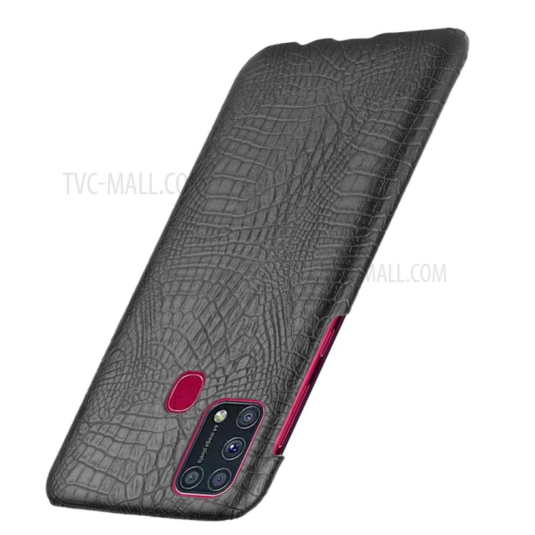 Crocodile Skin PU Leather Coated PC Cover for Samsung Galaxy M31 - Black-3