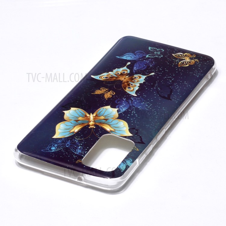 Luminous TPU Pattern Printing IMD Protetive Shell for Samsung Galaxy S20 Plus - Beautiful Butterfly-3