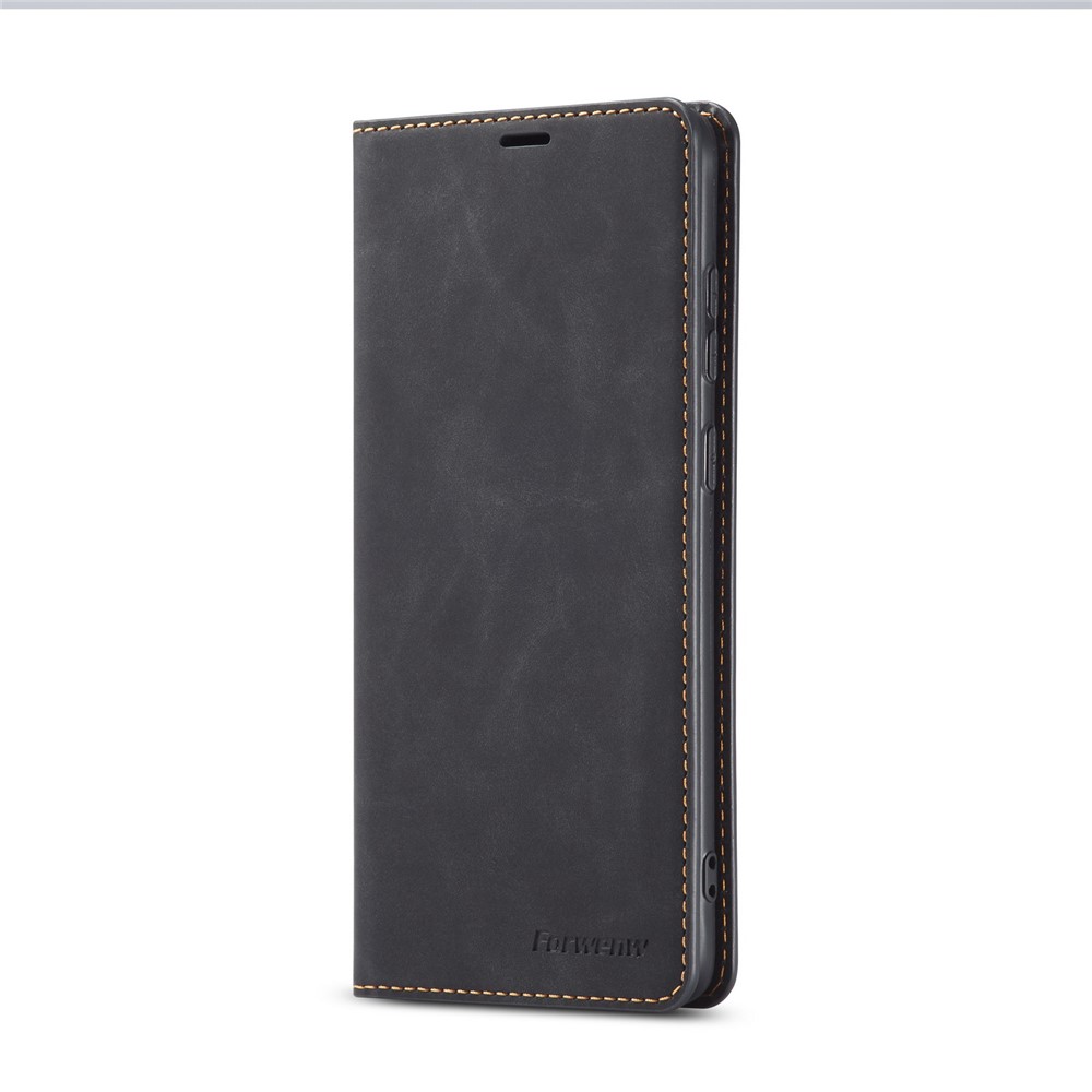 FORWENW Fantasy Series Silky Touch Wallet Leather Shell for Samsung Galaxy S10 5G - Black