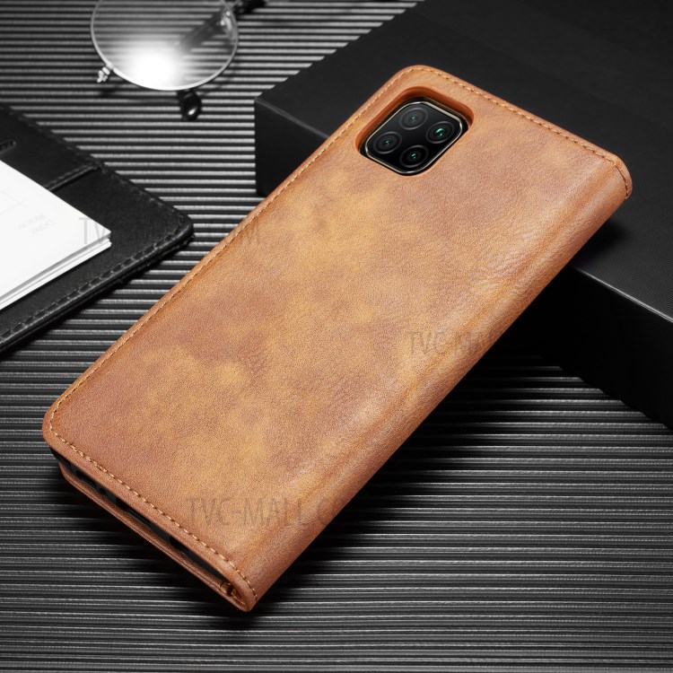 DG.MING Detachable 2-in-1 Split Leather Wallet Shell + PC Back Case for Samsung Galaxy A81 / Note 10 Lite - Brown-2