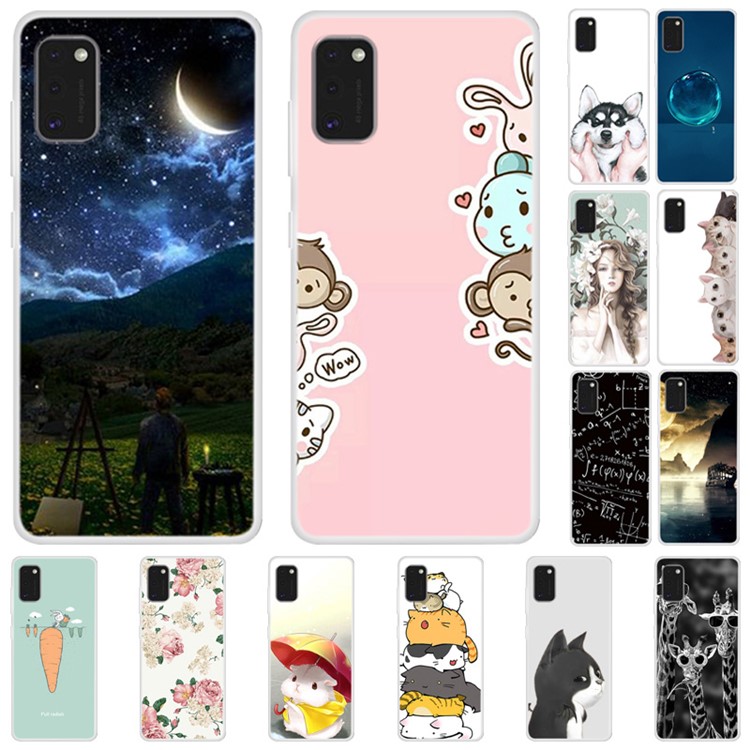 Musterdruck Soft TPU -gehäusezubehör Für Samsung Galaxy A41 (globale Version) - Hase-3