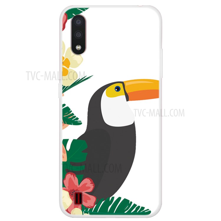 Pattern Printing Soft TPU Case Accessory for Samsung Galaxy A01 - Bird-1