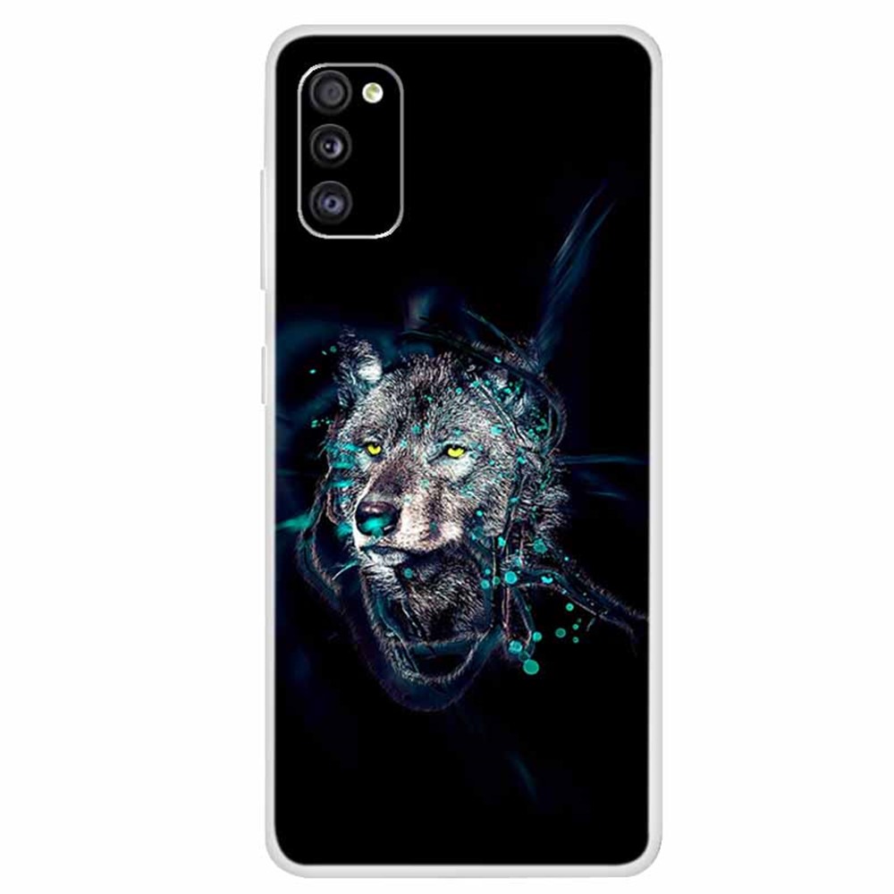 Padrão Claro De Imprimir Caso TPU Volta Macio Para Samsung A41 Galáxia (versão Global) - Lobo-1