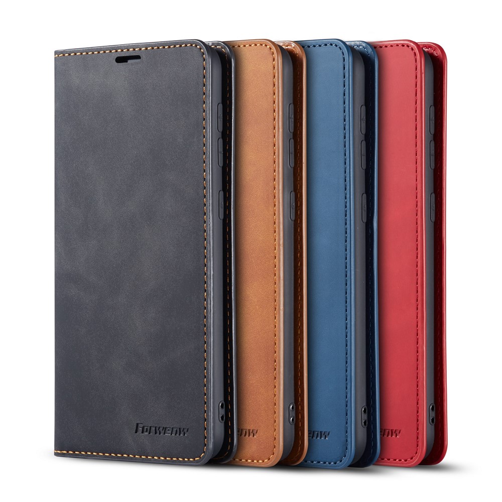 Forwenw Fantasy Series Silky Touch Leather Capa Mobile Para Samsung Galaxy A41 (versão Global) - Preto-6