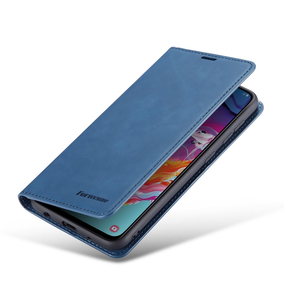 FORWENW Fantasy Series Silky Touch Leather Mobile Case for Samsung Galaxy A41 (Global Version) - Blue-1