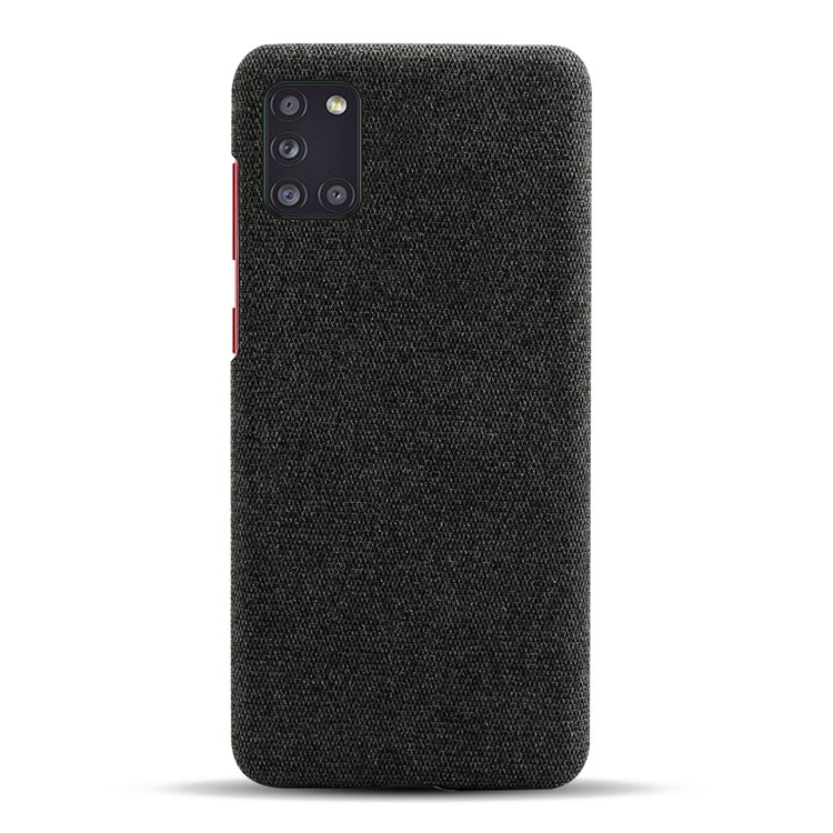 KSQ Cloth Coated PC Mobile Protective Phone Case Cover for Samsung Galaxy A31 - Black-3