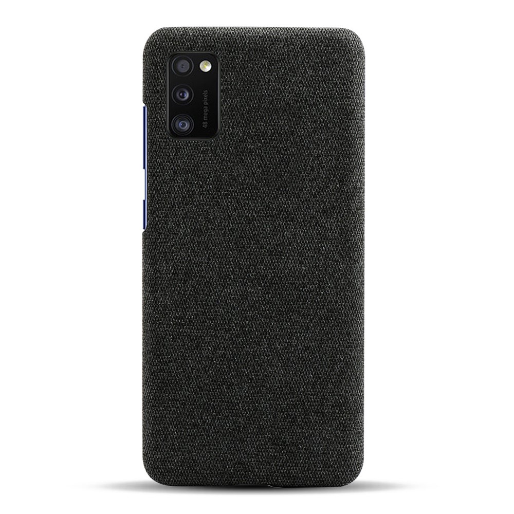 KSQ Cloth Coated PC Mobile Protective Phone Case Cover for Samsung Galaxy A41 (Global Version) - Black-3