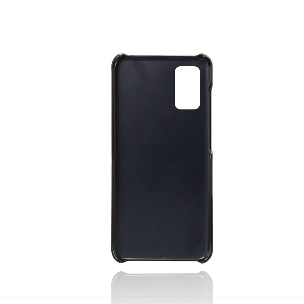 Custodia Protettiva In Plastica Rivestita In Pelle PU A Doppia Carta Per Samsung Galaxy A41 (versione Globale) - Nero