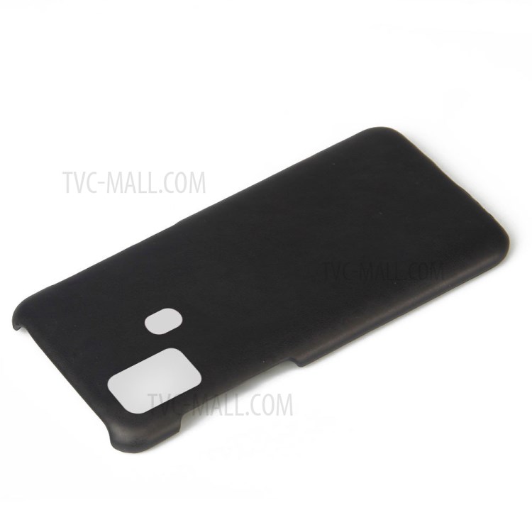 KSQ Crazy Horse Skin PU Leather Coated PC Shell for Samsung Galaxy M31 - Black-2