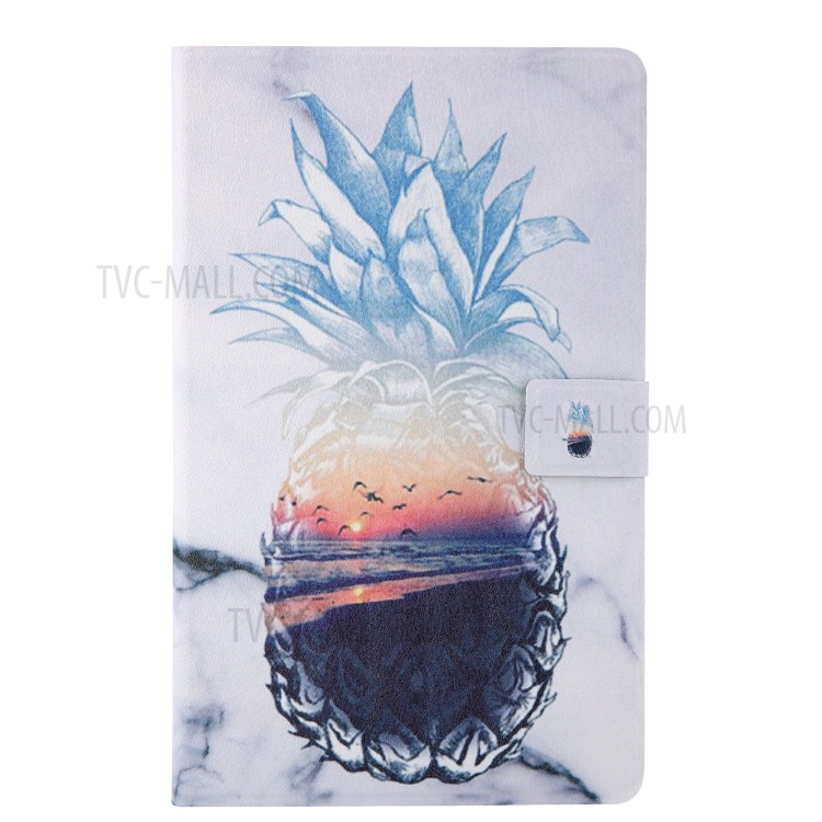 Pattern Printing Card Slots Flip Leather Tablet Case for Samsung Galaxy Tab A 8.0 Wi-Fi (2019) SM-T290/T295 - Pineapple-2