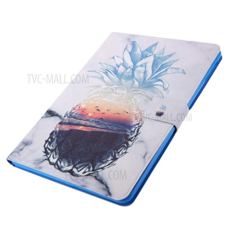 Pattern Printing Card Slots Flip Leather Tablet Case for Samsung Galaxy Tab A 8.0 Wi-Fi (2019) SM-T290/T295 - Pineapple-7