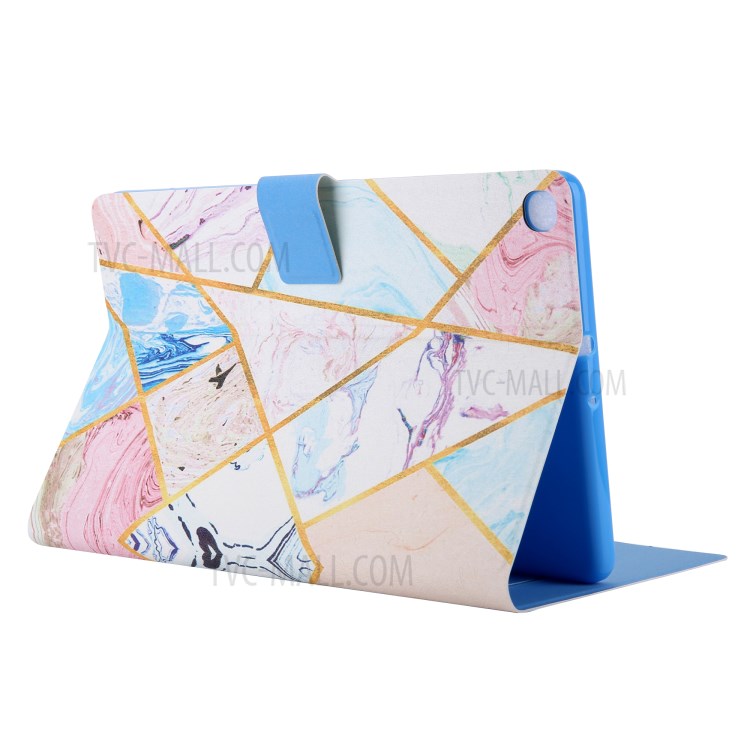 Pattern Printing Card Slots Flip Leather Tablet Case for Samsung Galaxy Tab A 10.1 (2019) SM-T510/T515 - Marble Pattern-4