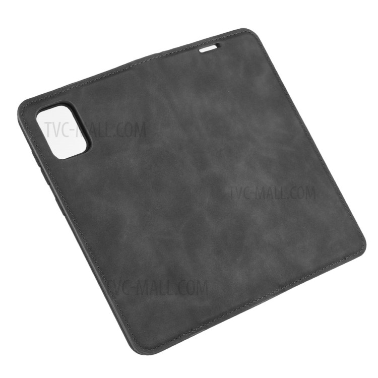 Silky Touch Auto-absorbed Leather with Wallet Mobile Casing for Galaxy A31 - Black-10