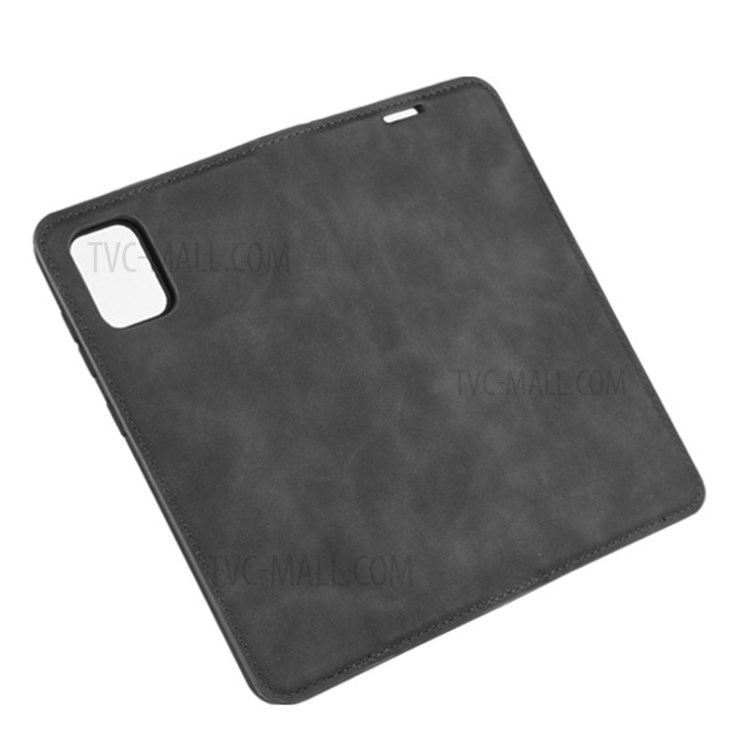 Silky Touch Auto-absorbed Leather with Wallet Mobile Casing for Galaxy A31 - Black-2