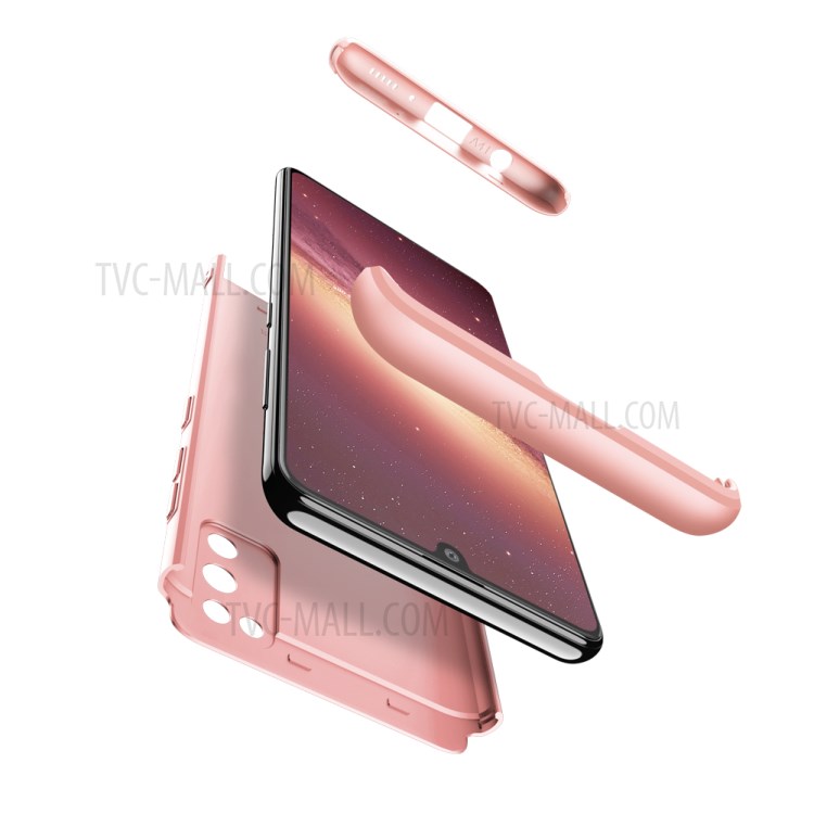 GKK Detachable 3-Piece Matte Hard PC Phone Case for Samsung Galaxy A41 (Global Version) - Rose Gold-3