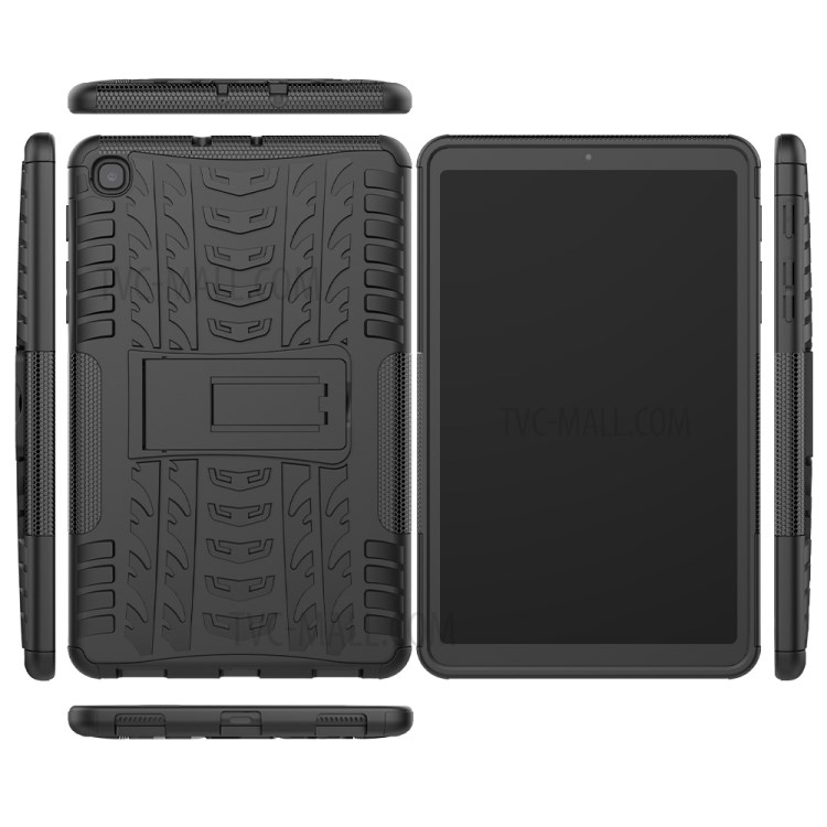 2-in-1 Tyre Style PC + TPU Combo Phone Cover for Samsung Galaxy Tab A 8.4 (2020) - Black-9