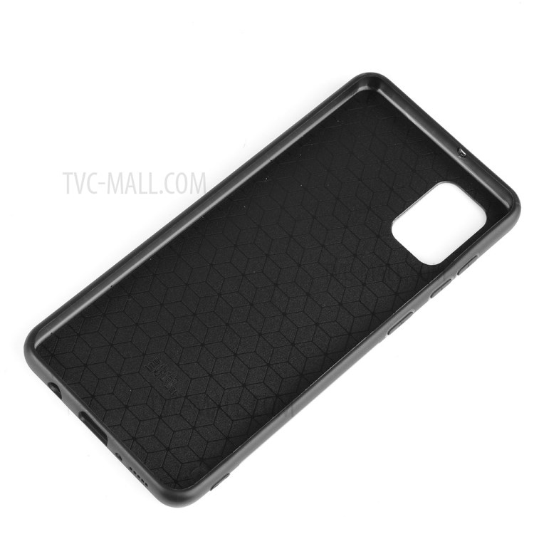 Leather Coated PC + TPU Combo Phone Shell for Galaxy A31 - Black-5