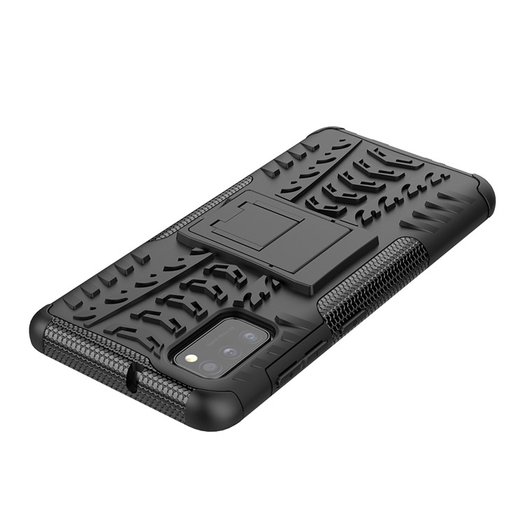 Anti-slip PC + TPU Case with Kickstand for Samsung Galaxy A41 (Global Version) - Black-8