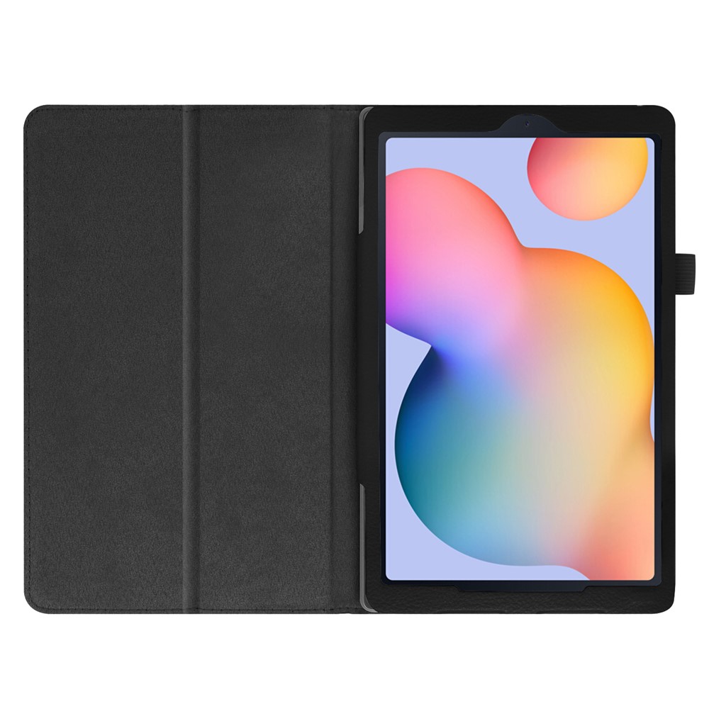 Litchi Texture Leather Stand Tablet Case for Samsung Galaxy Tab S6 Lite - Black-3